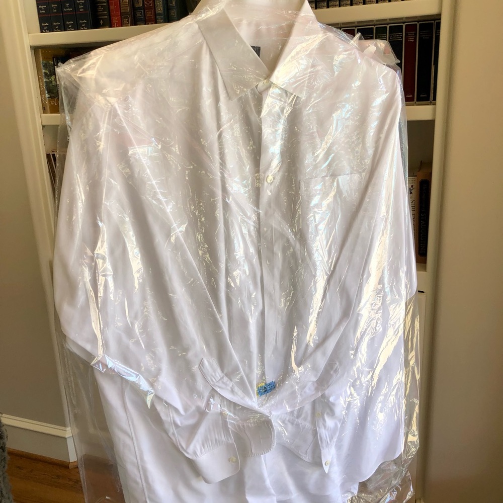 (2) Ike Behar cotton dress shirts identical 18-37 (big, like XXL) - Picture 2 of 14